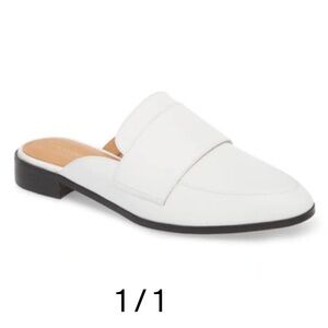 Halogen Violet Mules White Slip-On Loafers